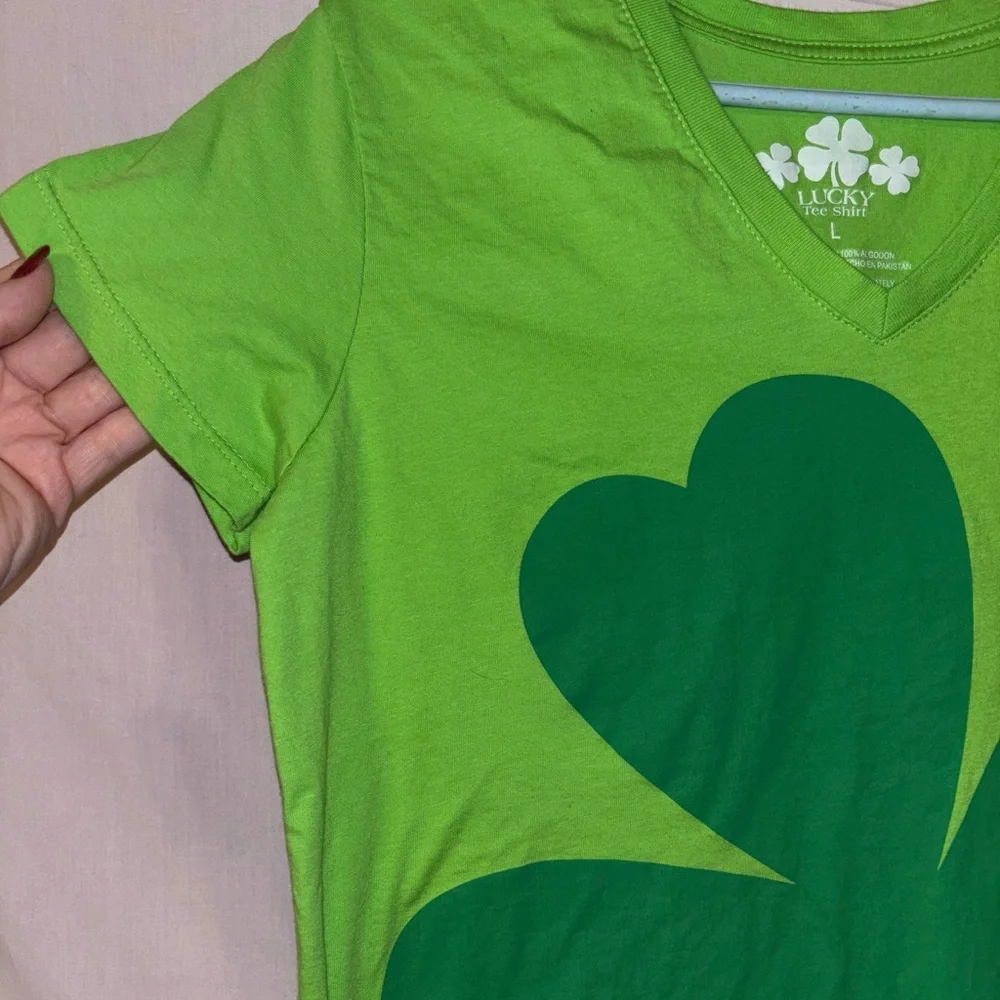 Lucky Brand Bright Green Tee - Picture 3 of 7